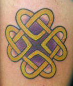 Celtic knot hearts tattoo