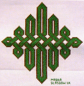 Celtic knot cross stitch design