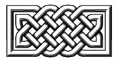 Celtic knotwork rectangle 3D Style