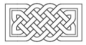 Celtic knotwork rectangle Outline Style